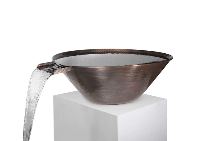 The Outdoor Plus Remi Hammered Copper Water Bowl 31".