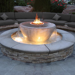 The Outdoor Plus Sedona 360° Concrete Fire & Water Bowl.