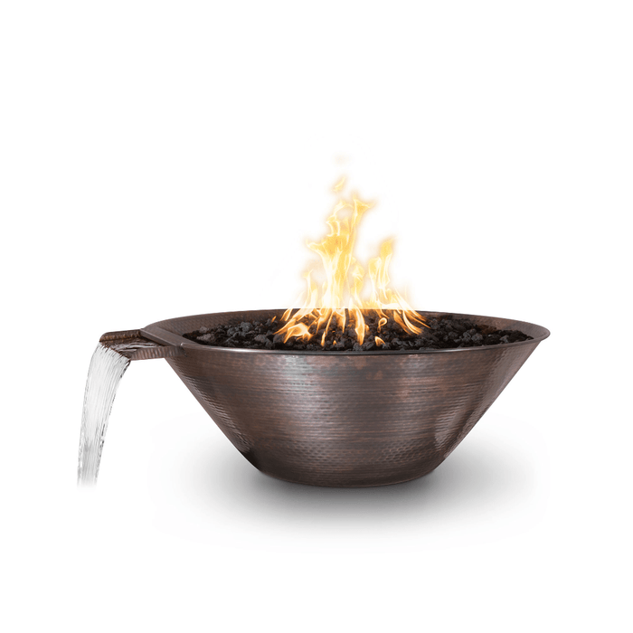 31" Remi Hammered Copper Round Fire and Water Bowl