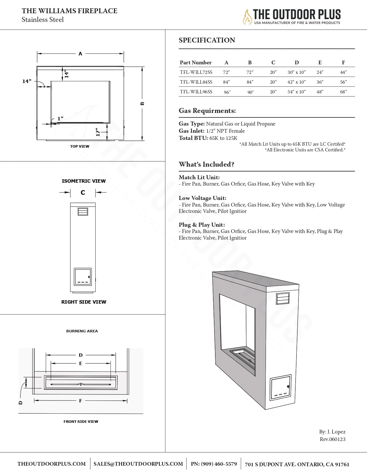 The Outdoor Plus Williams Outdoor Fireplace - Powder Coated Metal.