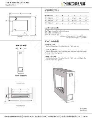 The Outdoor Plus Williams Outdoor Fireplace - Powder Coated Metal.