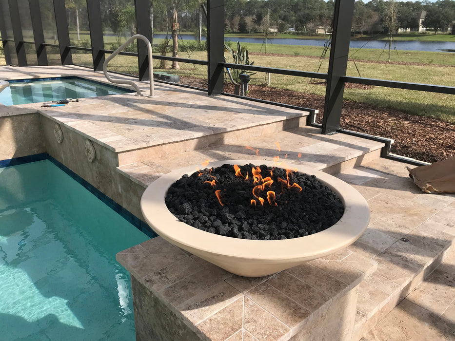 24" Cazo Fire Bowl - GRFC Concrete - OPT-24RFO