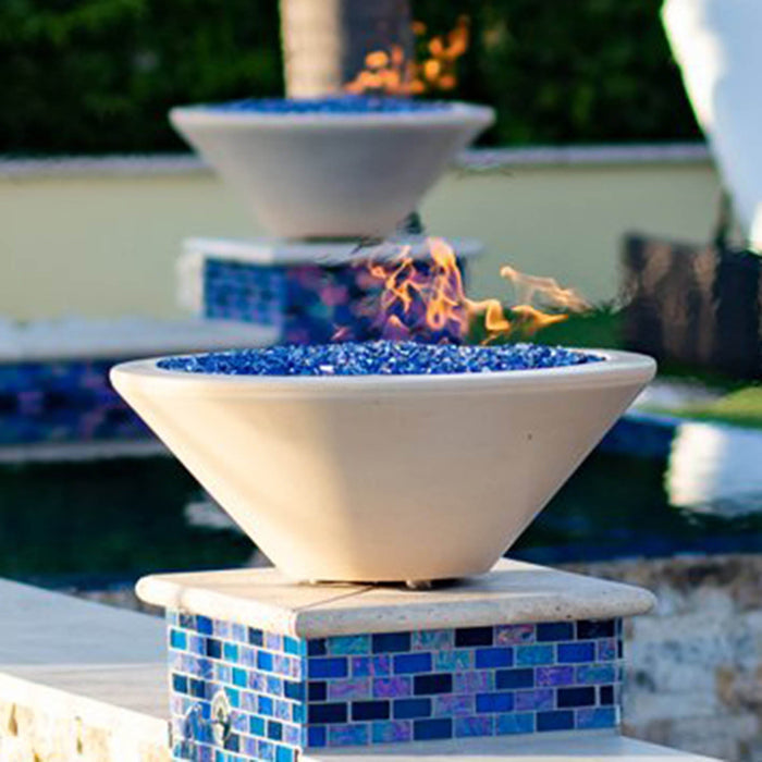 24" Cazo Fire Bowl - GRFC Concrete - OPT-24RFO