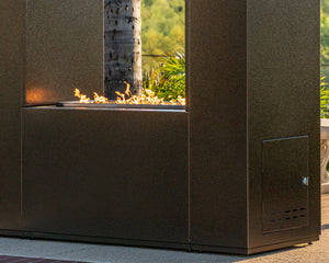 The Outdoor Plus Williams Outdoor Fireplace - Powder Coated Metal.