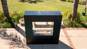 The Outdoor Plus Williams Outdoor Fireplace - Powder Coated Metal.