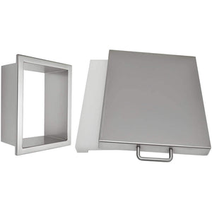 TrueFlame 14-Inch x 10-Inch Trash Chute & Cutting Board with Lid - TF-TC-14.