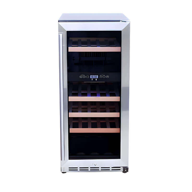 TrueFlame 15 Inch 3.2 Cu. Ft. Outdoor Dual Zone Wine Cooler.