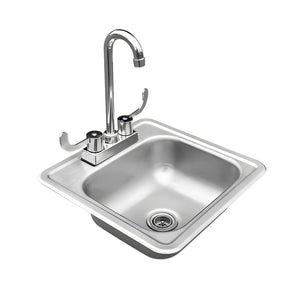 TrueFlame 15-Inch x 15-Inch Drop-in Sink - TF-NK-15D.