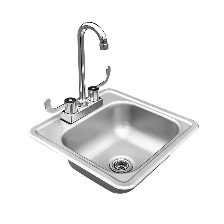 TrueFlame 15-Inch x 15-Inch Drop-in Sink - TF-NK-15D.