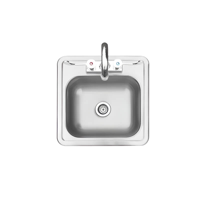 TrueFlame 15-Inch x 15-Inch Drop-in Sink - TF-NK-15D.