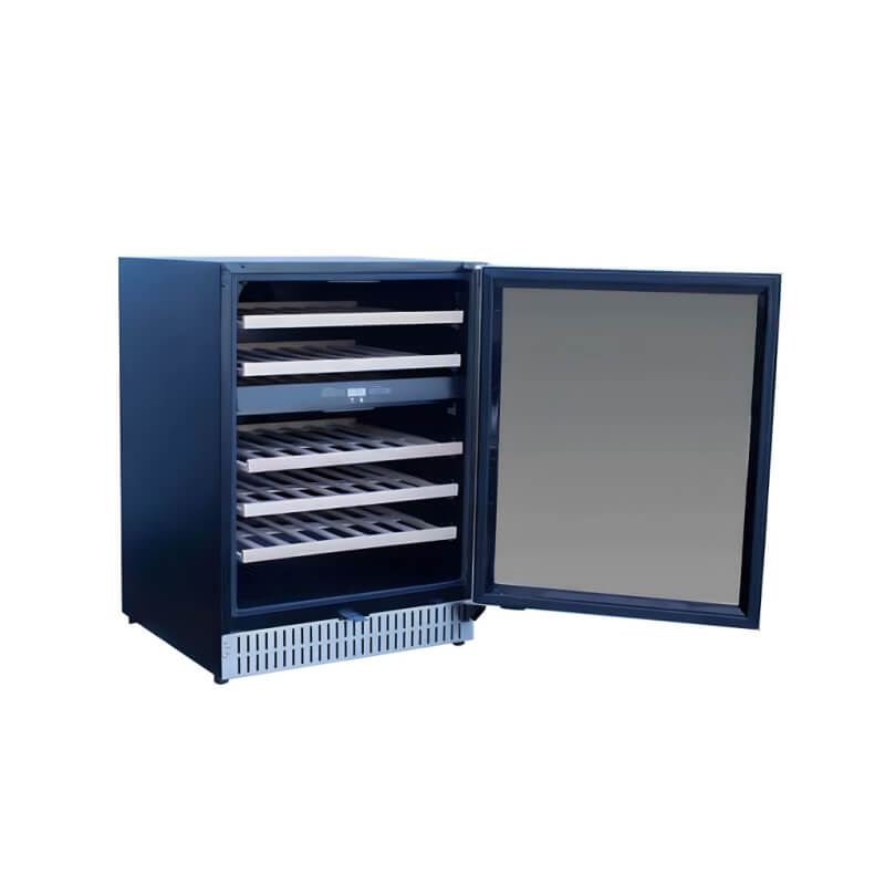TrueFlame 24 Inch 5.3 Cu. Ft. Outdoor Dual Zone Wine Cooler.
