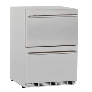 TrueFlame 24-Inch 5.3 Cu. Ft. Outdoor Rated Two Drawer Refrigerator.