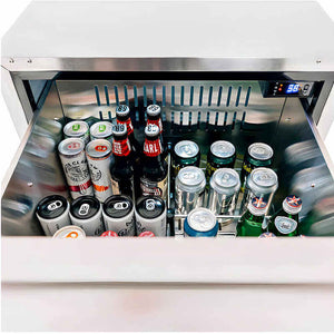 TrueFlame 24-Inch 5.3 Cu. Ft. Outdoor Rated Two Drawer Refrigerator.