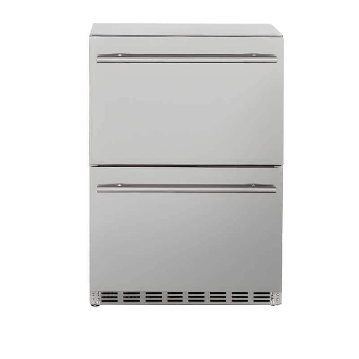 TrueFlame 24-Inch 5.3 Cu. Ft. Outdoor Rated Two Drawer Refrigerator.