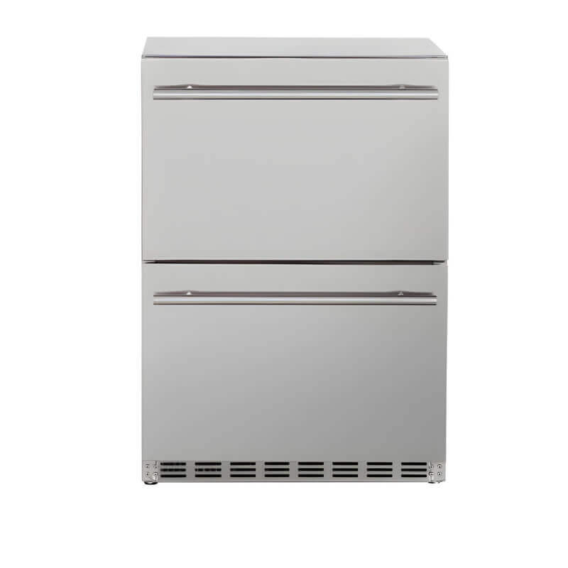 TrueFlame 24-Inch 5.3 Cu. Ft. Outdoor Rated Two Drawer Refrigerator.