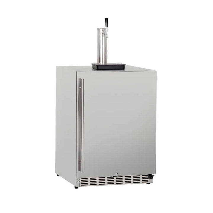 TrueFlame 24-Inch 6.6 Cu. Ft. Outdoor Rated Single Tap Kegerator  - TF-RFR-24DK1.