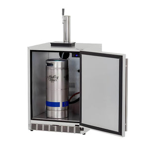 TrueFlame 24-Inch 6.6 Cu. Ft. Outdoor Rated Single Tap Kegerator  - TF-RFR-24DK1.