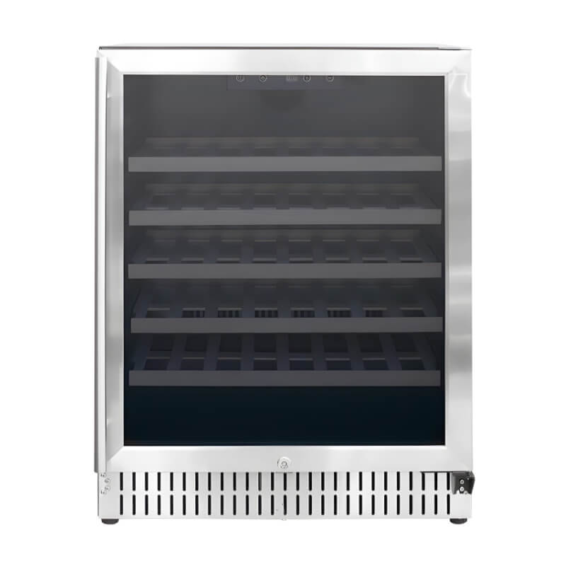 TrueFlame 24 Inch 5.3 Cu. Ft. Outdoor Single Zone Wine Cooler.