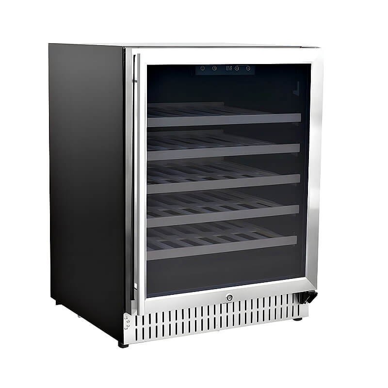 TrueFlame 24 Inch 5.3 Cu. Ft. Outdoor Single Zone Wine Cooler.