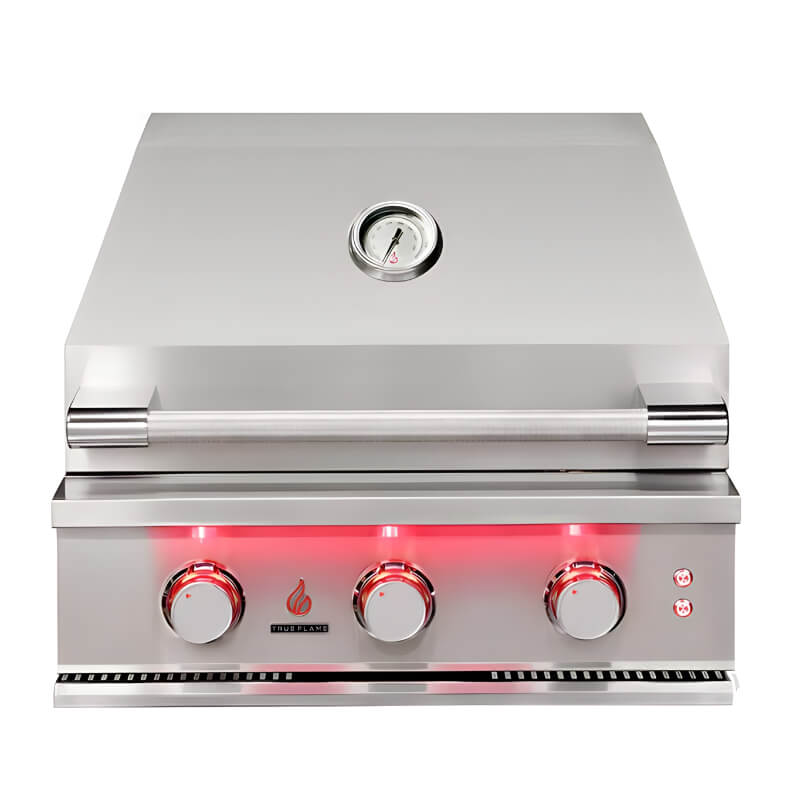 TrueFlame 25 Inch 3 Burner Built-In Gas Grill.