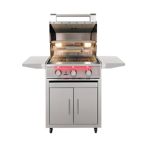 TrueFlame 25 Inch 3 Burner Freestanding Gas Grill.