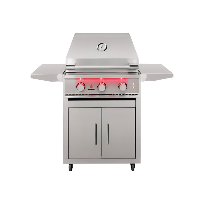 TrueFlame 25 Inch 3 Burner Freestanding Gas Grill.