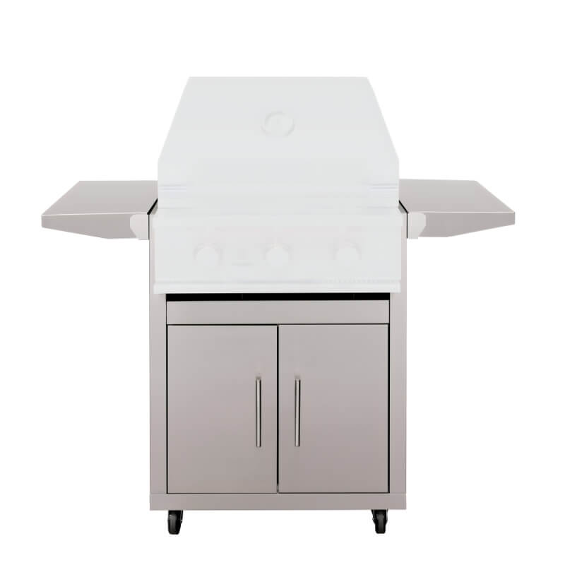 TrueFlame 25-Inch Stainless Steel Deluxe Grill Cart with Fold-Down Side Shelves - CART-TF-25DC.