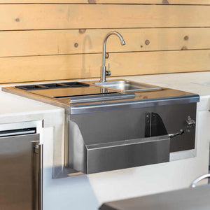TrueFlame 30 Inch Built-In Beverage and Prep Station - TF-BC-30L.