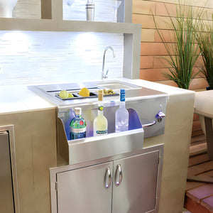 TrueFlame 30 Inch Built-In Beverage and Prep Station - TF-BC-30L.