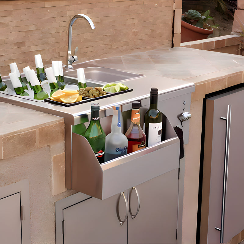 TrueFlame 30 Inch Built-In Beverage and Prep Station - TF-BC-30L.