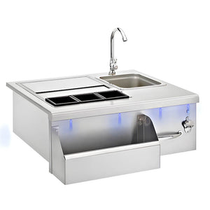 TrueFlame 30 Inch Built-In Beverage and Prep Station - TF-BC-30L.