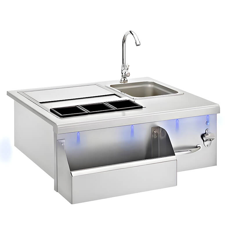 TrueFlame 30 Inch Built-In Beverage and Prep Station - TF-BC-30L.