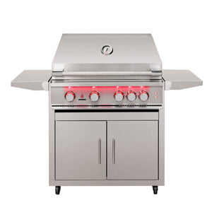 TrueFlame 32 Inch 4 Burner Freestanding Gas Grill.