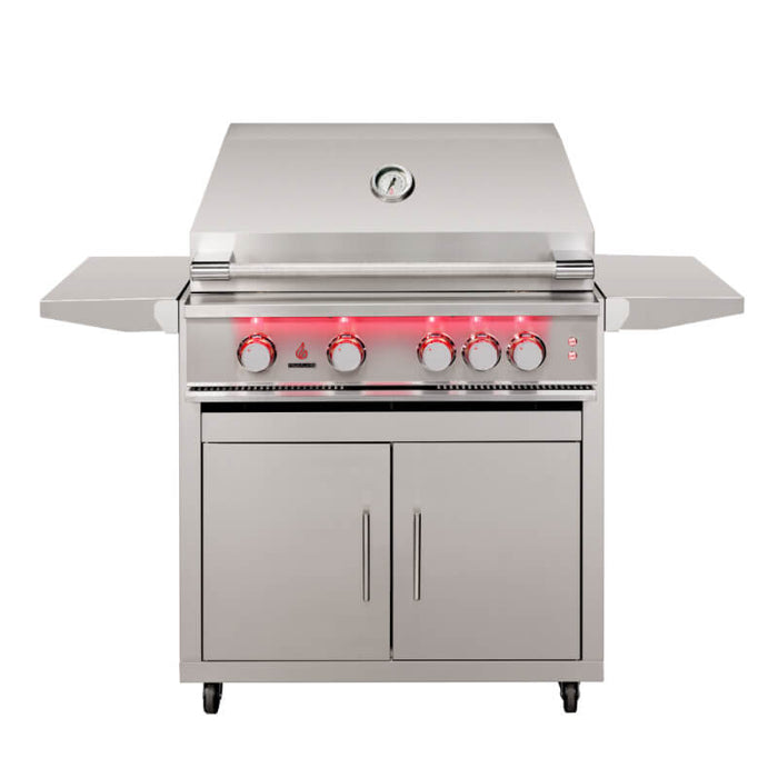 TrueFlame 32 Inch 4 Burner Freestanding Gas Grill.