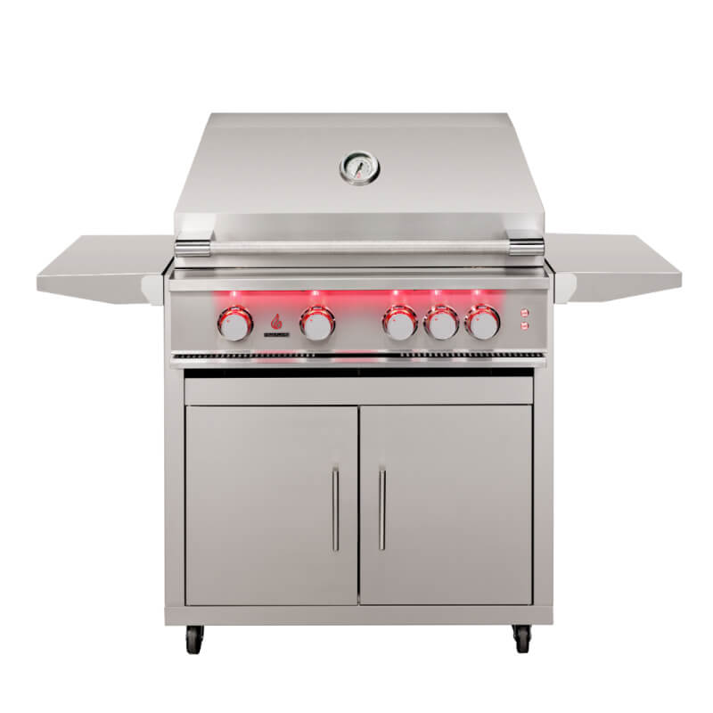TrueFlame 32 Inch 4 Burner Freestanding Gas Grill.