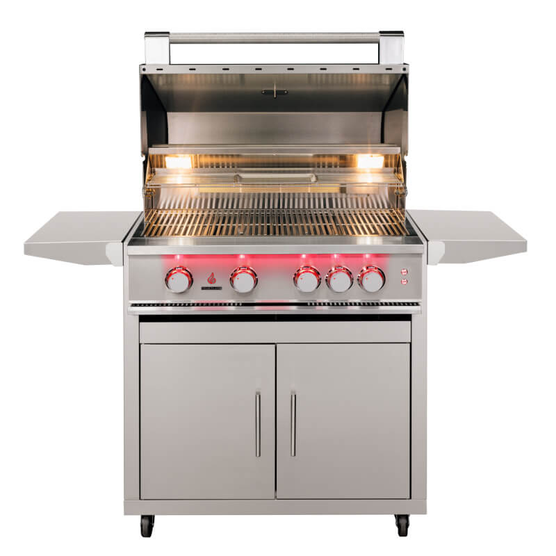 TrueFlame 32 Inch 4 Burner Freestanding Gas Grill.
