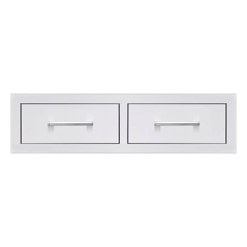 TrueFlame 32-Inch Stainless Steel Horizontal Double Drawer - TF-DR2-32H.