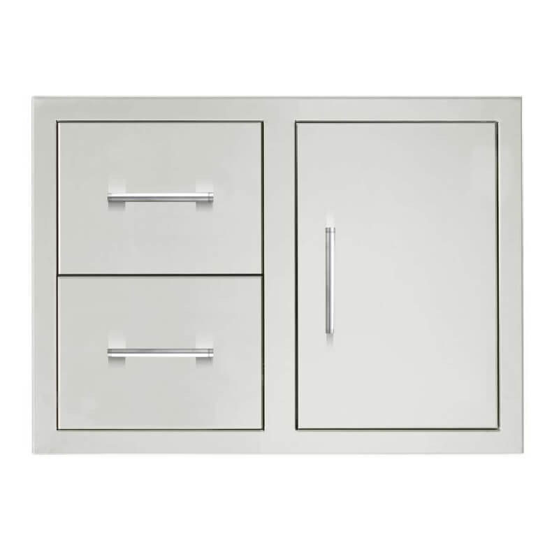 TrueFlame 33 Inch Flush Mount 2 Drawer & Access Door Combo - TF-DC2-33-A.