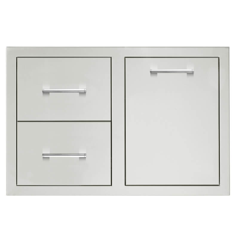 TrueFlame 33-Inch 2 Drawer and Propane Tank Pullout Drawer Combo - TF-DC2-33LP.