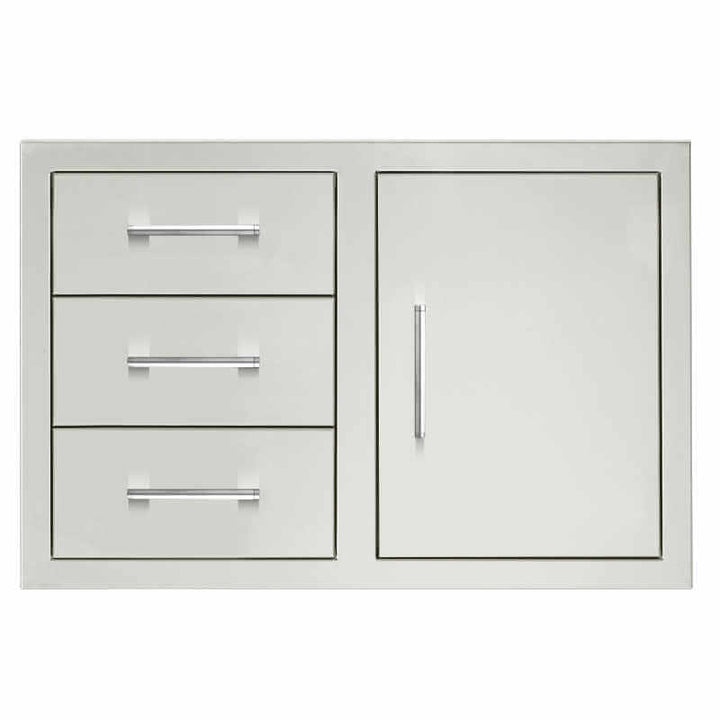 TrueFlame 33 Inch Flush Mount Triple Drawer and Access Door Combo - TF-DC3-33-A.