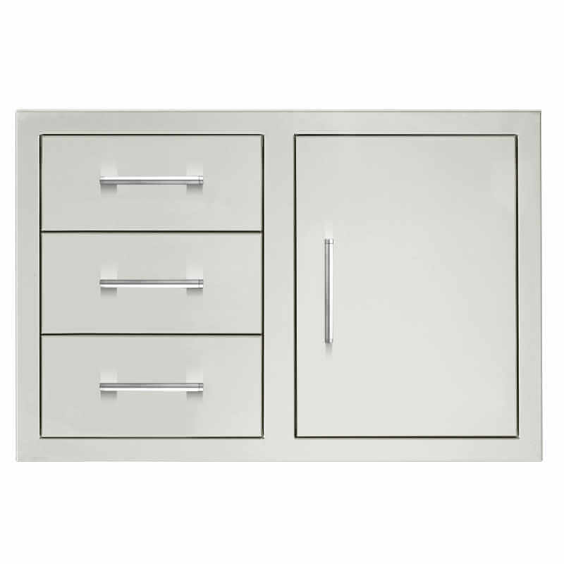 TrueFlame 33 Inch Flush Mount Triple Drawer and Access Door Combo - TF-DC3-33-A.