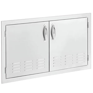 TrueFlame 33-Inch Vented Stainless Steel Double Access Door  - TF-DD-33V.
