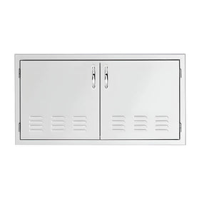 TrueFlame 33-Inch Vented Stainless Steel Double Access Door  - TF-DD-33V.