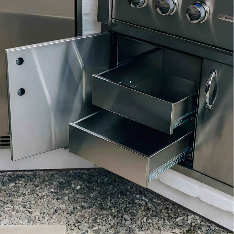 TrueFlame 36 Inch Two Drawer Dry Storage Combo - TF-DP-36DC.