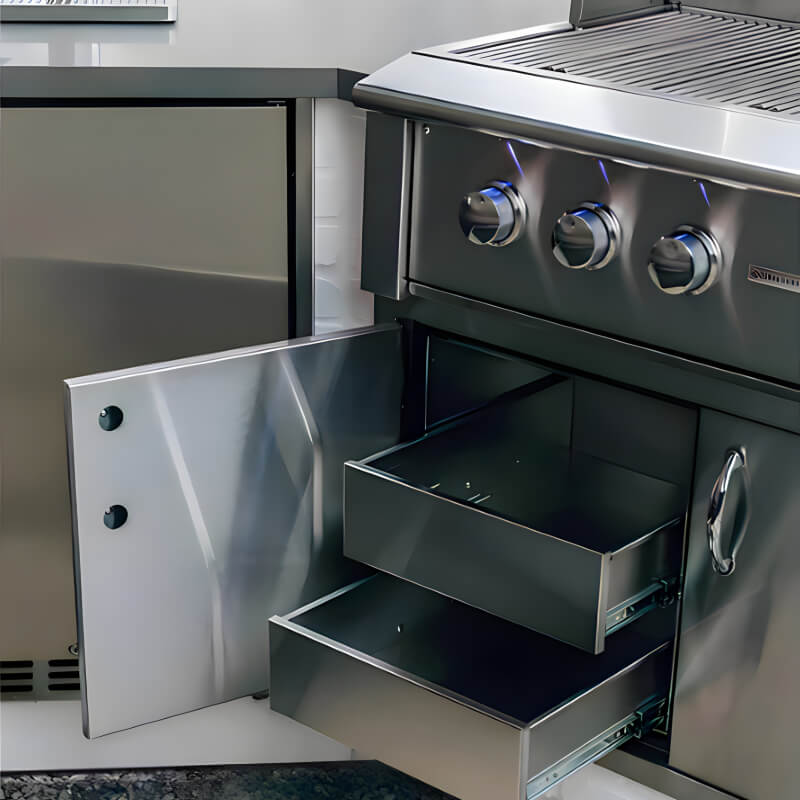 TrueFlame 36 Inch Two Drawer Dry Storage and Access Door Combo - TF-DP-36AC.