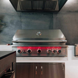 TrueFlame 40 Inch 5 Burner Built-In Gas Grill.