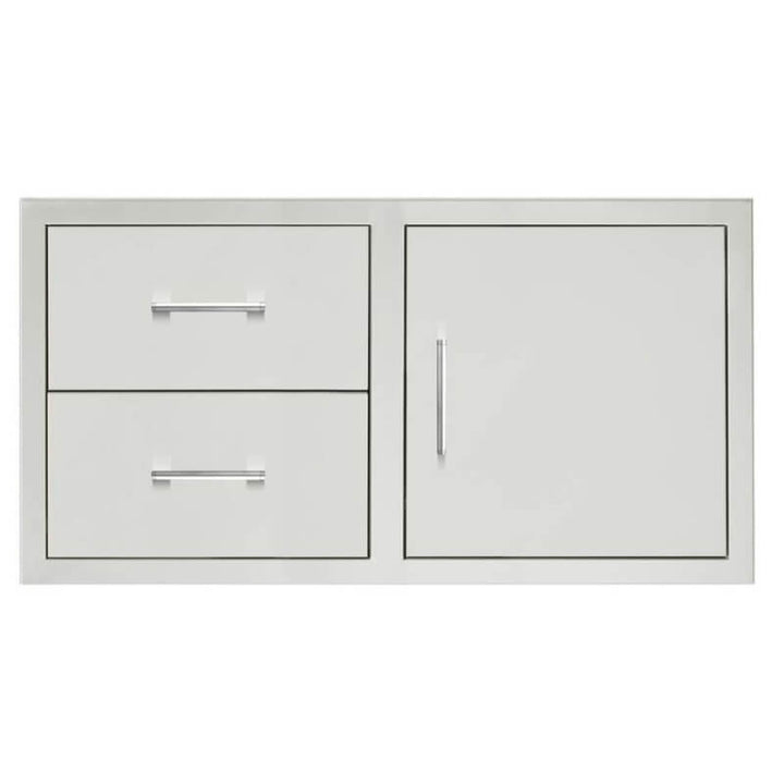 TrueFlame 42 Inch Flush Mount 2 Drawer & Access Door Combo - TF-DC2-42.
