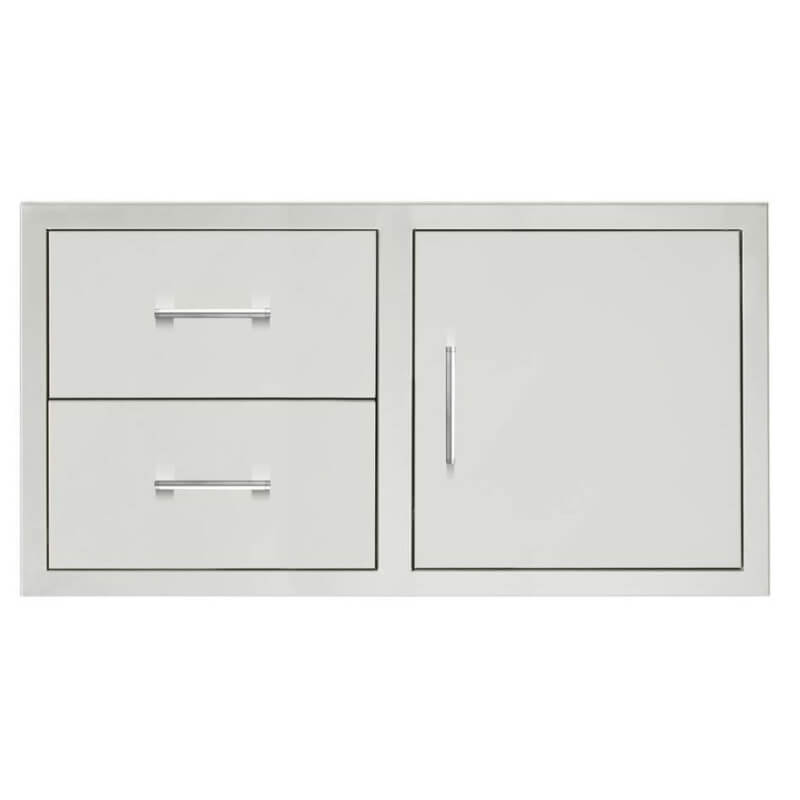 TrueFlame 42 Inch Flush Mount 2 Drawer & Access Door Combo - TF-DC2-42.