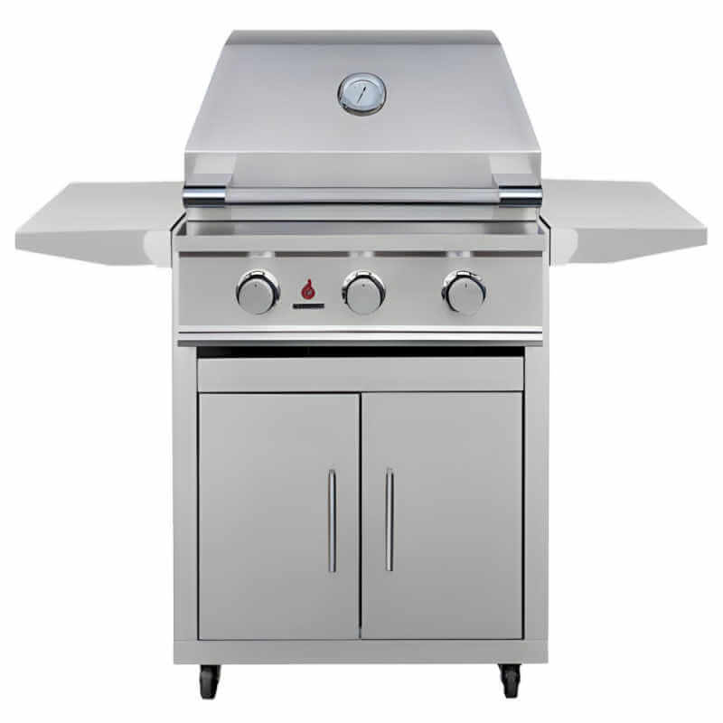 TrueFlame E Series 25 Inch 3 Burner Freestanding Gas Grill.