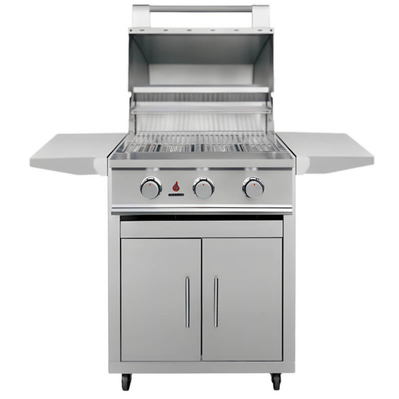 TrueFlame E Series 25 Inch 3 Burner Freestanding Gas Grill.